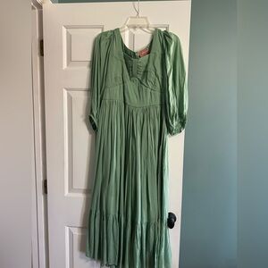 JessaKae sage green mid length dress- like new